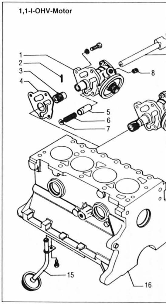 Ford Fiesta Reparaturanleitung. Ölpumpe/ölwanne