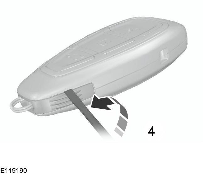Ford Fiesta. Fernbedienung ohne eingeklappten schlüsselbart