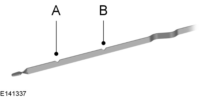 Ford Fiesta. Motorölmessstab - 1.0L ecoboost