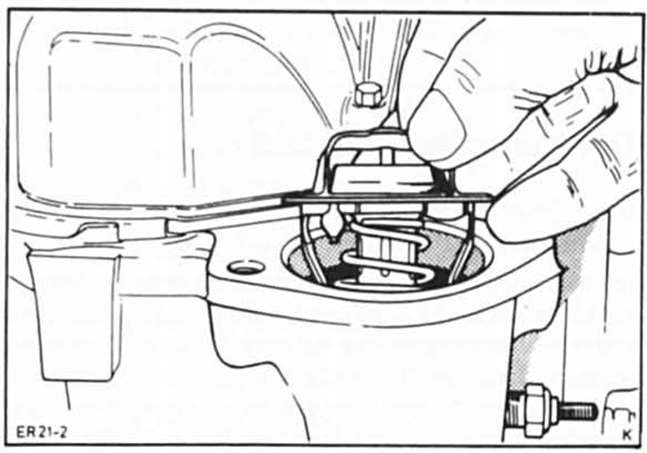 Ford Fiesta Reparaturanleitung. Kuhlmittelregler (thermostat) aus- und einbauen/prüfen