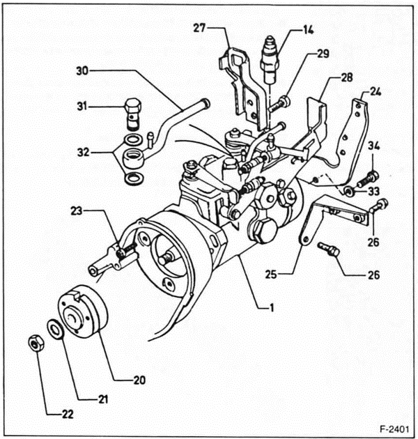 Ford Fiesta Reparaturanleitung. Die einspritzpumpe 