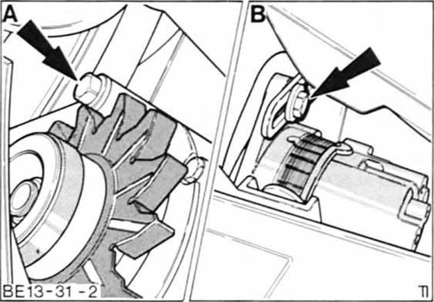 Ford Fiesta Reparaturanleitung. Keilriemen für generator aus- und einbauen/keilriemen spannen