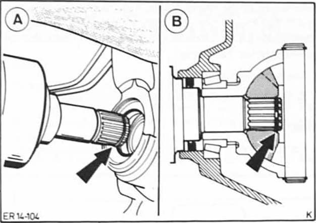 Ford Fiesta Reparaturanleitung. Gelenkwelle aus- und einbauen