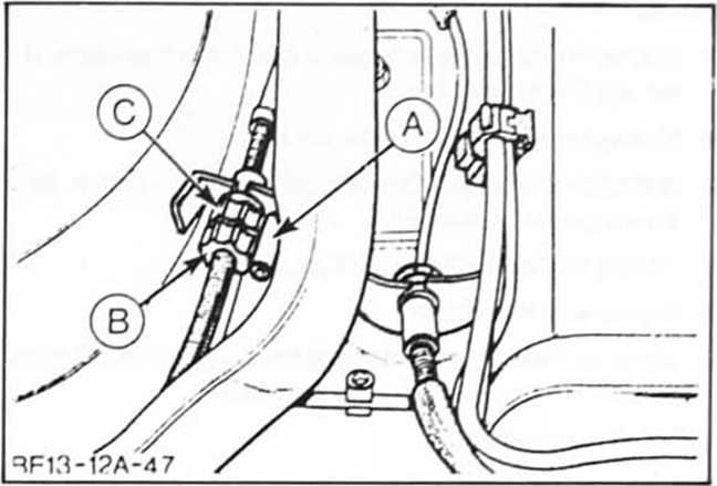 Ford Fiesta Reparaturanleitung. Handbremse einstellen 