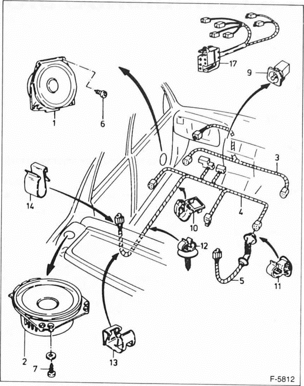 Ford Fiesta Reparaturanleitung. Lautsprecher aus-und einbauen