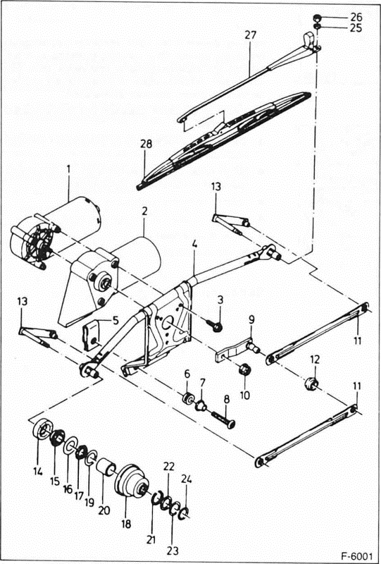 Ford Fiesta Reparaturanleitung. Scheibenwischeranlage vorn 