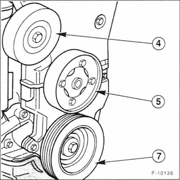 Ford Fiesta Reparaturanleitung. Zahnriemen aus- und einbauen/ zahnriemen spannen