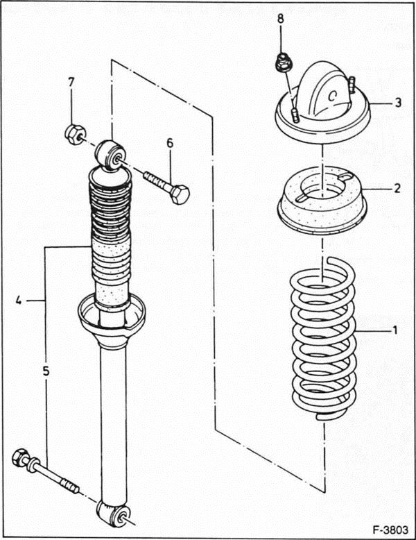 Ford Fiesta Reparaturanleitung. Federbein hinten
