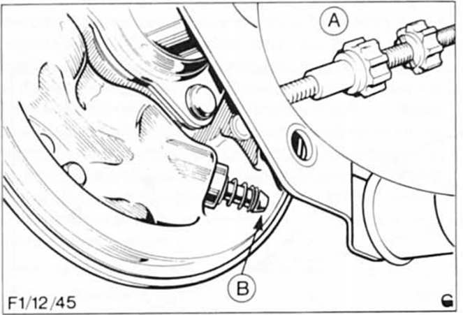 Ford Fiesta Reparaturanleitung. Handbremse einstellen
