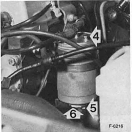 Ford Fiesta Reparaturanleitung. Kraftstoffilter entwässern/ersetzen